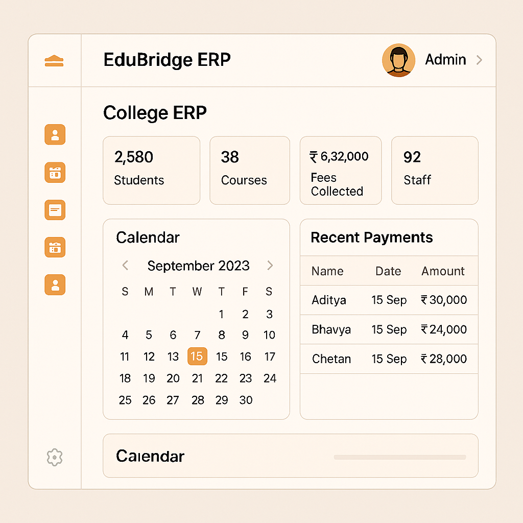 College ERP Screenshot