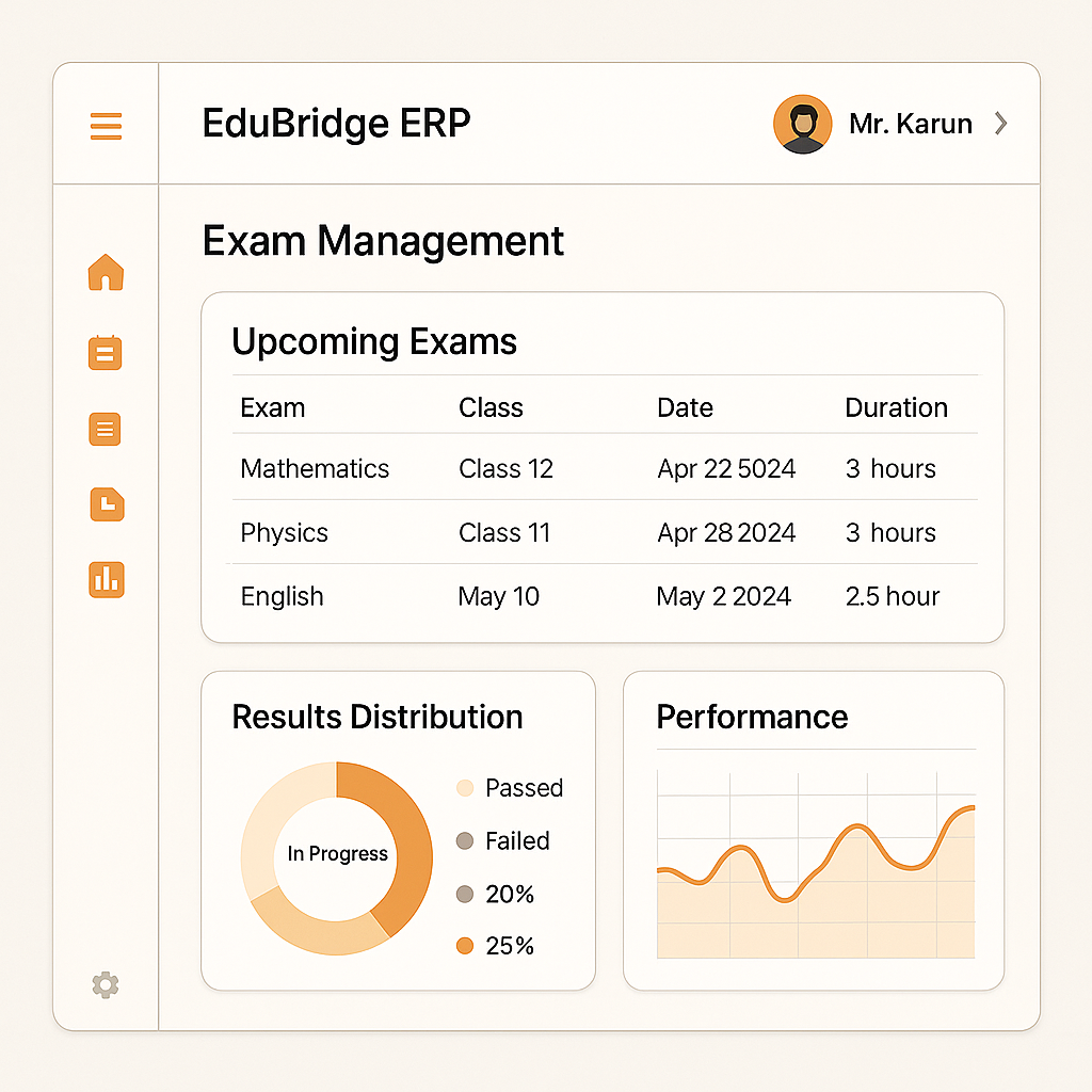 Exam Management Screenshot