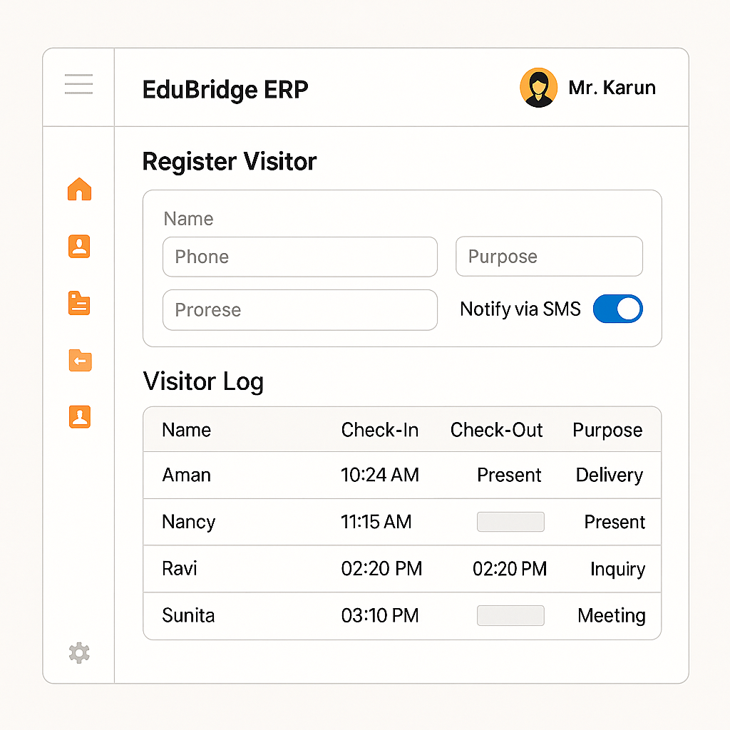 Visitor Management Screenshot